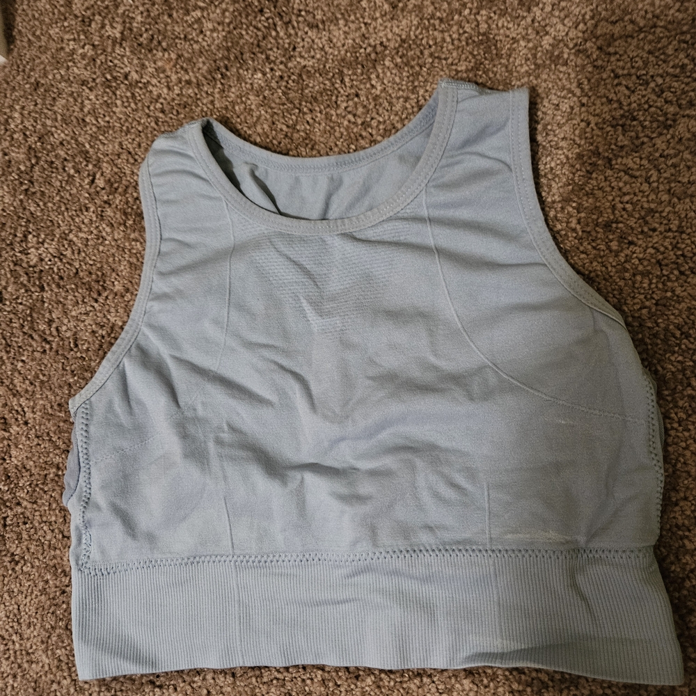 Light Blue Sleeveless Sports Top